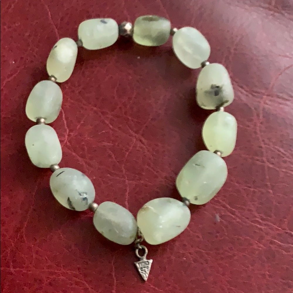 Silpada Sterling Silver and Jade Bracelet